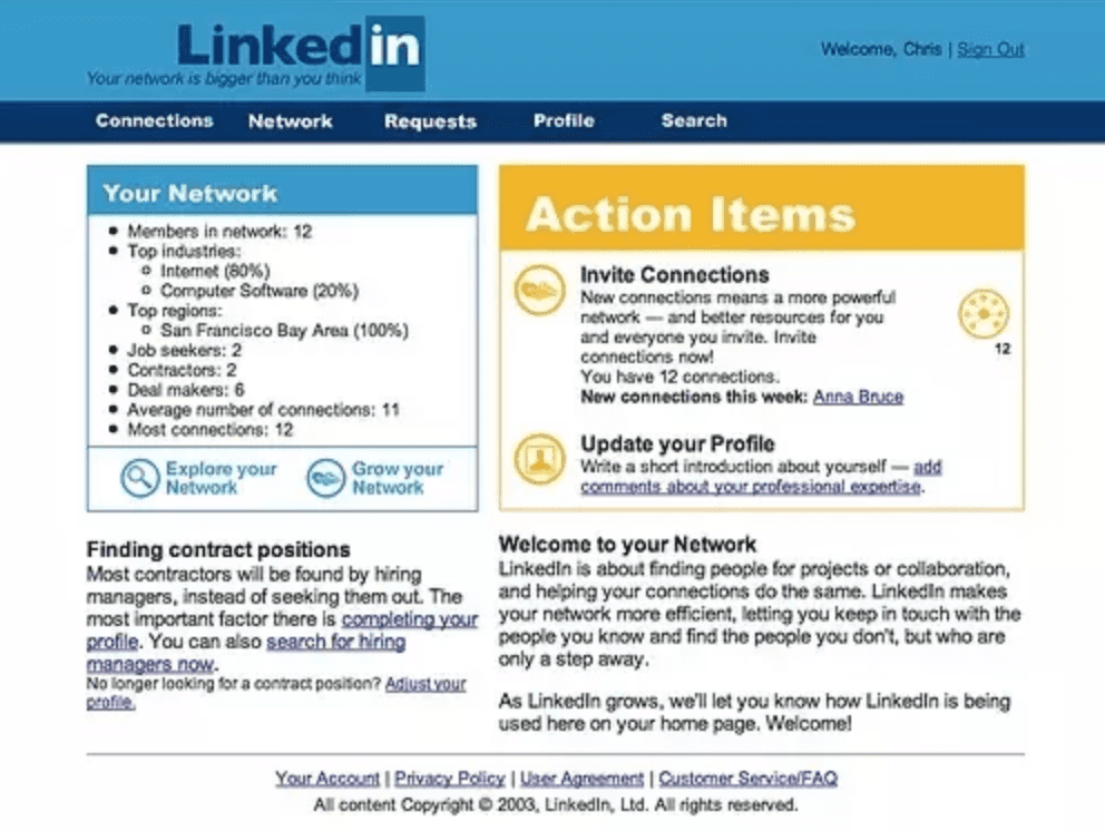 LinkedIn MVP screen