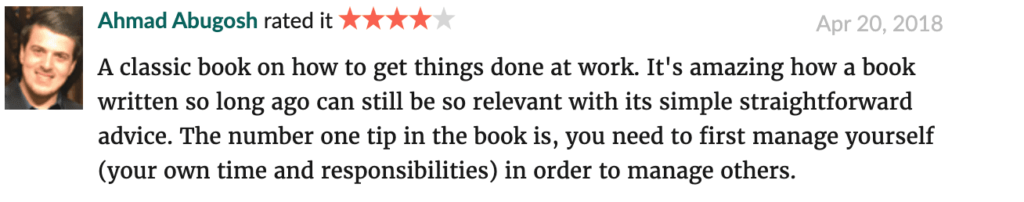 The Effective Executive Review