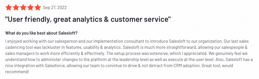 Salesloft UX/UI Review