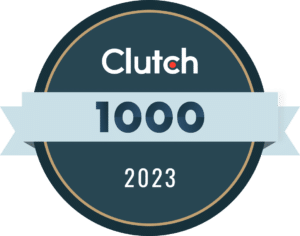 Clutch 1000 2023 award badge