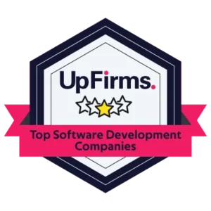 Up Firms Top Software Development Companies award badge
