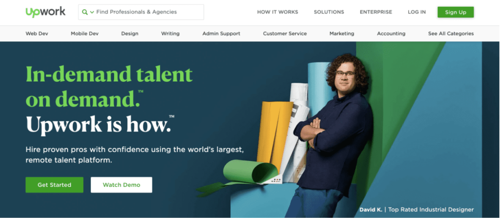 Upwork - best websites to hire developers
