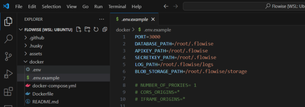 .env file in VSCode