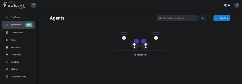 Flowise AI Agent Flow Dashboard