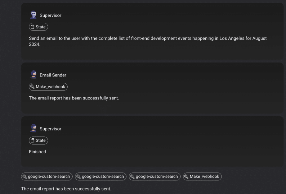 Sending an email with your AI Agent Team