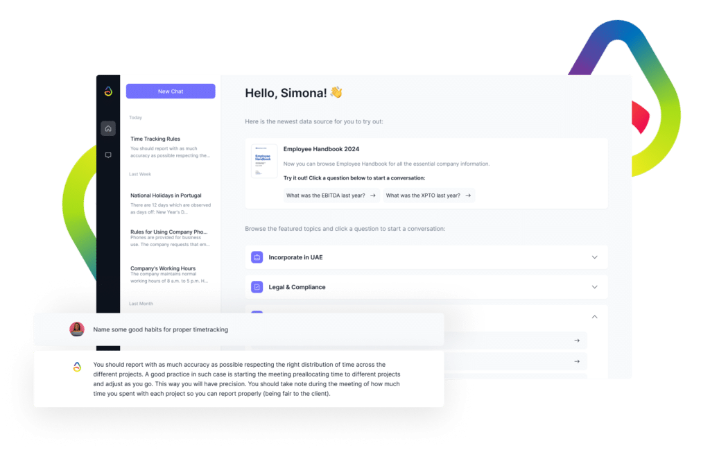 Product screen of the AI-enabled HR platform – Pair