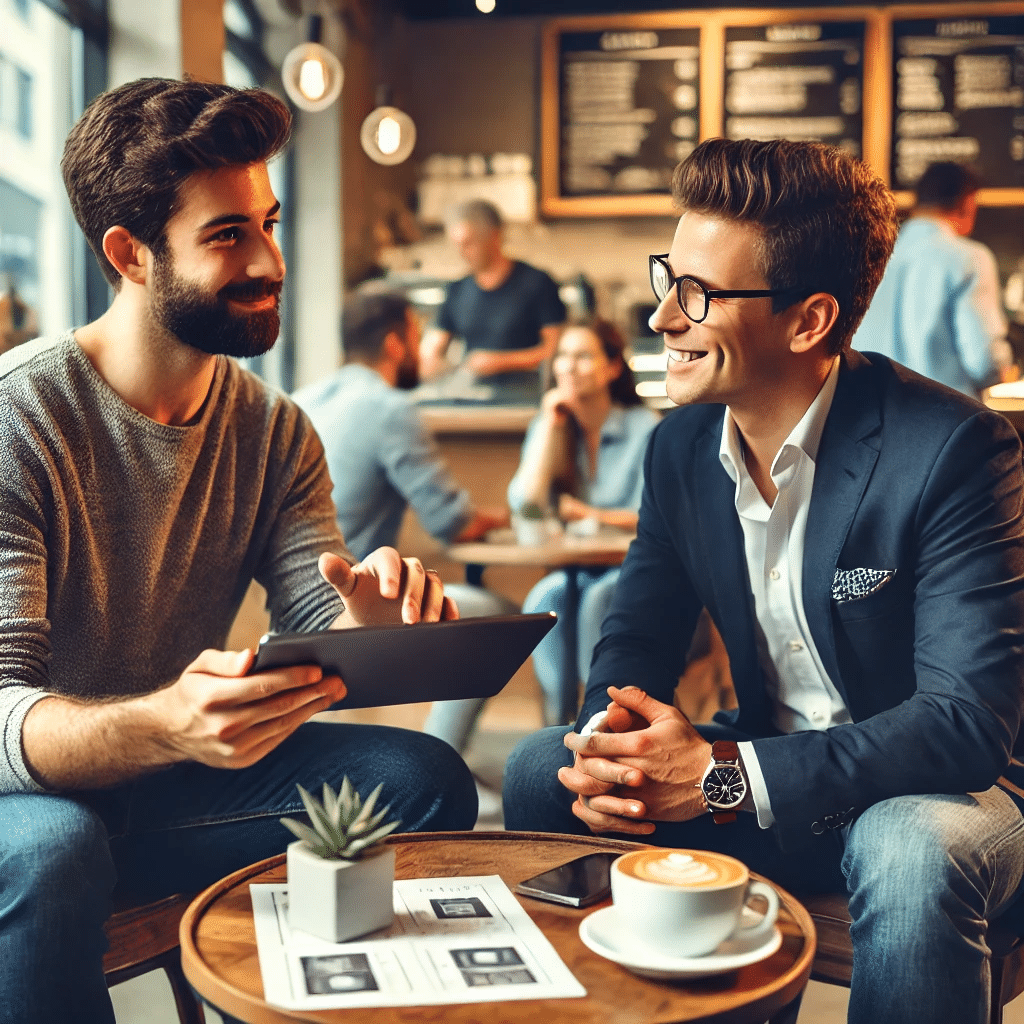 Cover Image: The Most Active Angels & VCs for Seed Startup Investments – a founder and an investor meeting over coffee